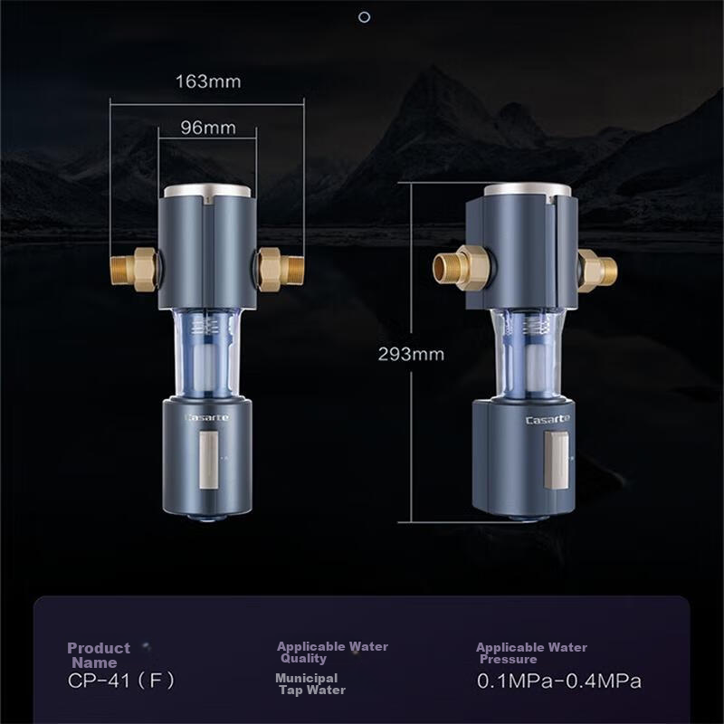 Casarte Pre-Filter 9T/H Household Whole-House Central Water Purification, Suction Reverse Flushing High Flow Rate, Pipeline Water Filter CP-41 (F)