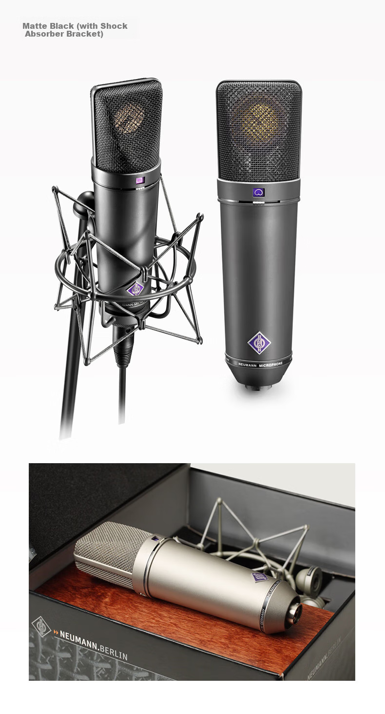 NEUMANN German Imported U87AI Professional Recording Studio Microphone Live Streaming Condenser Microphone High-End Voice Recording Karaoke Tool Neumann U87 Dual Diaphragm Three Directional Pickup 10