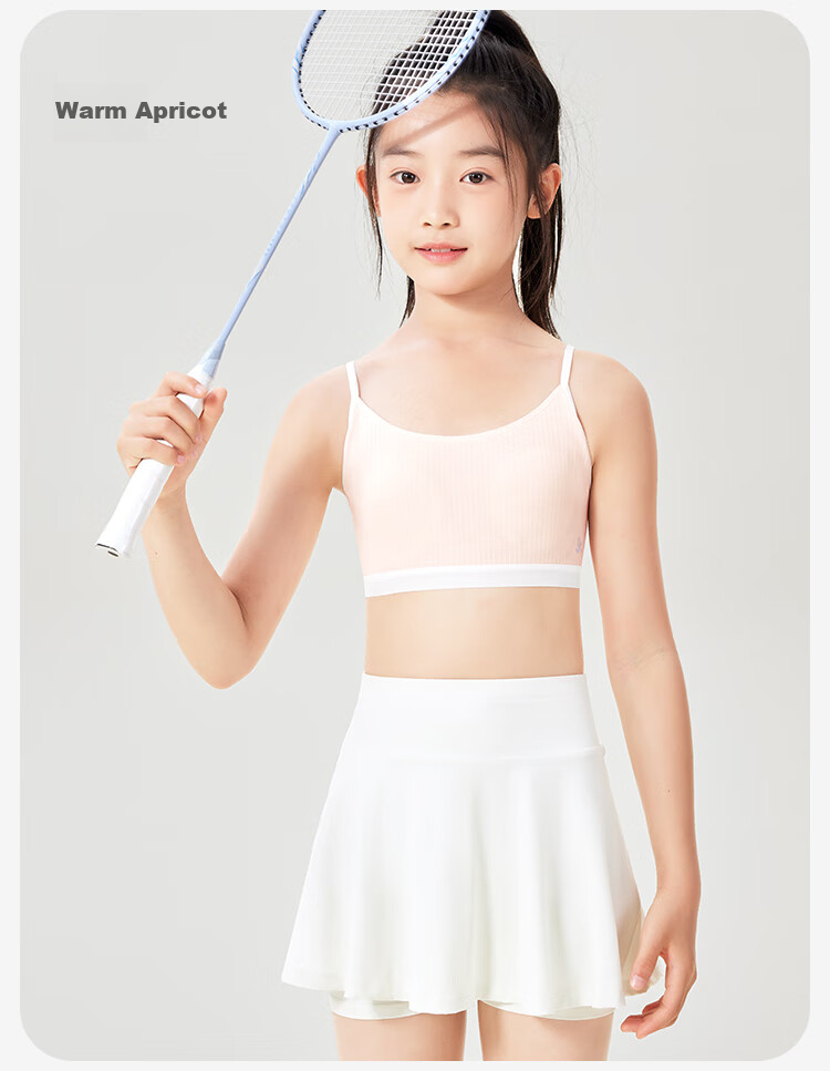 Jiusuiban Children's Underwear, Girls' 80 Modal Silk Development Bra, 8-10 Years Old Girls' Nipple Prevention Camisole Tank Top 16