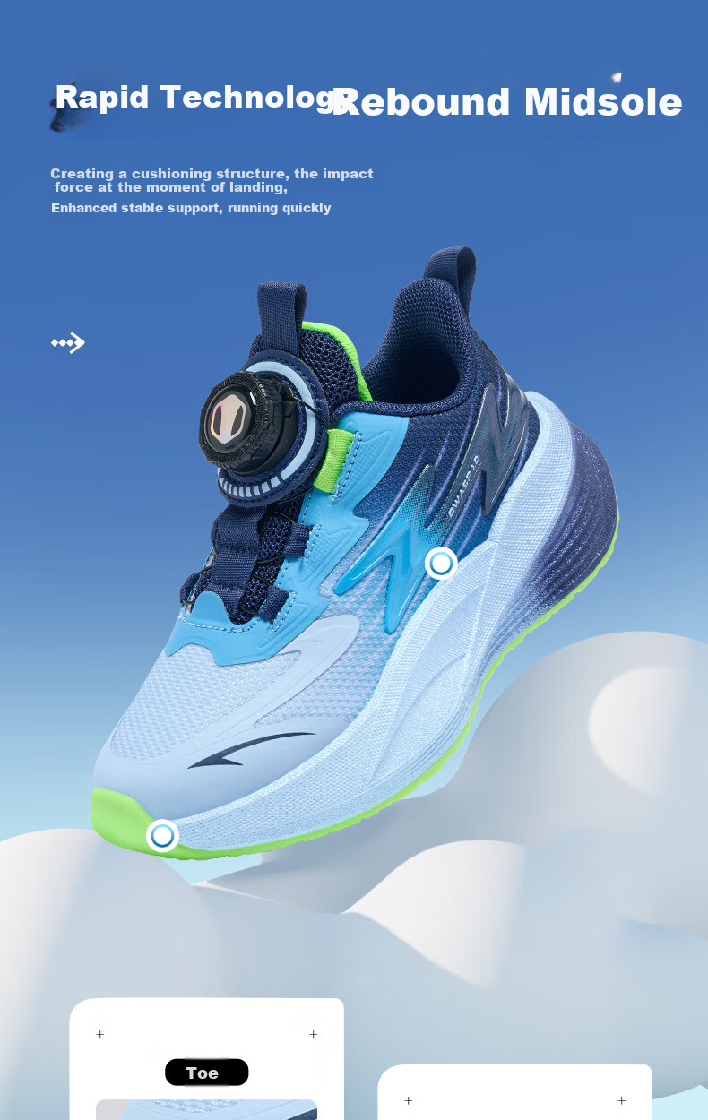 Bumblebee Kids Sports Shoes Boys Spring 2026 Girls Running Shoes D112531315 Dark Blue Moon (Single Mesh) Size 35 3
