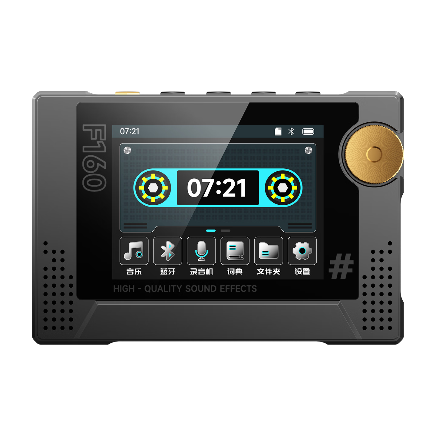 Moonlight Treasure Box F160-64G Lossless Music Player MP3 Portable MP4 Nostalgic Cassette Metal Body Retro Scroll Wheel Bluetooth 5.3 Touchscreen FM Radio E-Book