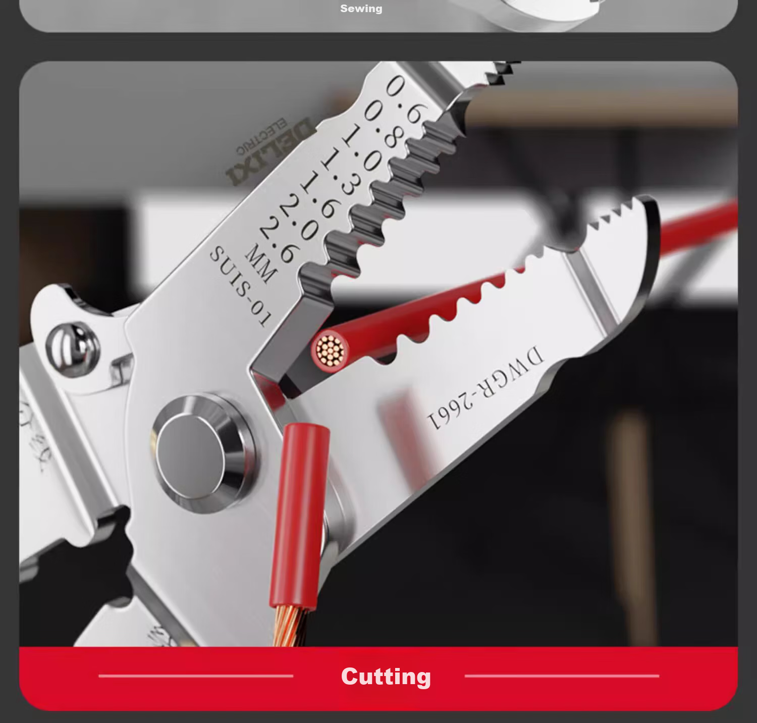 DELIXI Wire Stripping Pliers, Electrician's Specialized Wire Cutter, Multifunctional Stripping Pliers, Handheld Multi-Function Wire Separator And Crimping Pliers 6