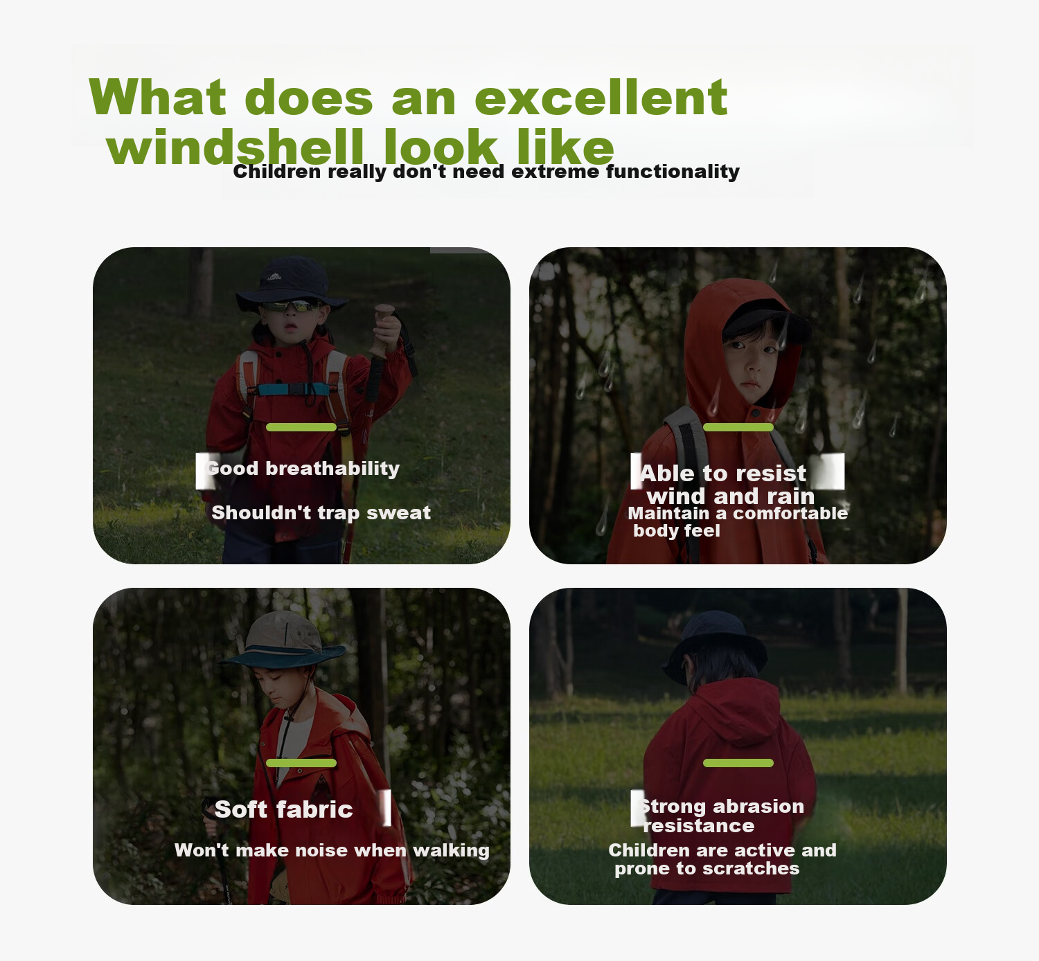 Zuo Xi Kids Children's Softshell Jacket 2025 New Autumn Boys Windproof Waterproof Coat Red 140 5