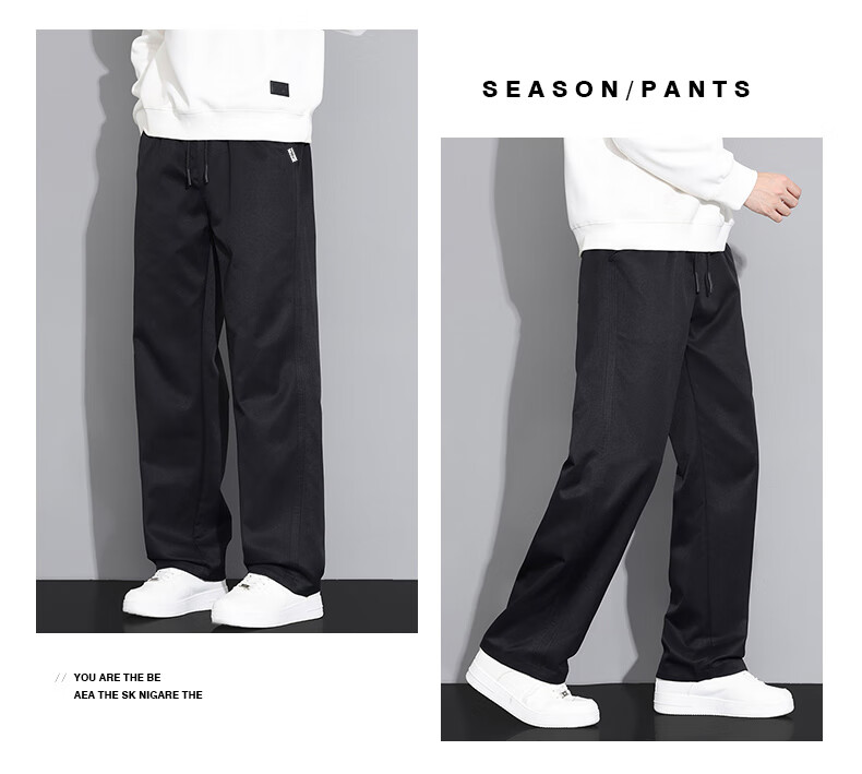 Warrior Casual Pants for Men, Autumn Loose Straight-Leg Draping Comfortable Trousers, Elastic Trendy Fashionable Sports Long Pants for Me 4