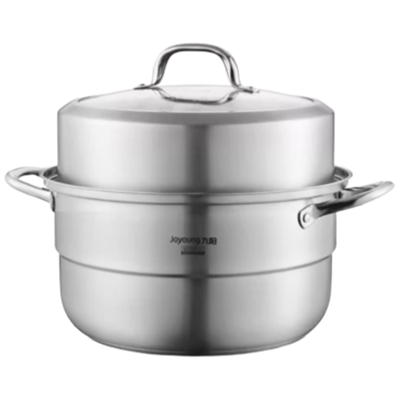 Joyoung 30cm 2-3 Person Multi-Functional 304 Stainless Steel Double-Layer Steamer Pot European Style