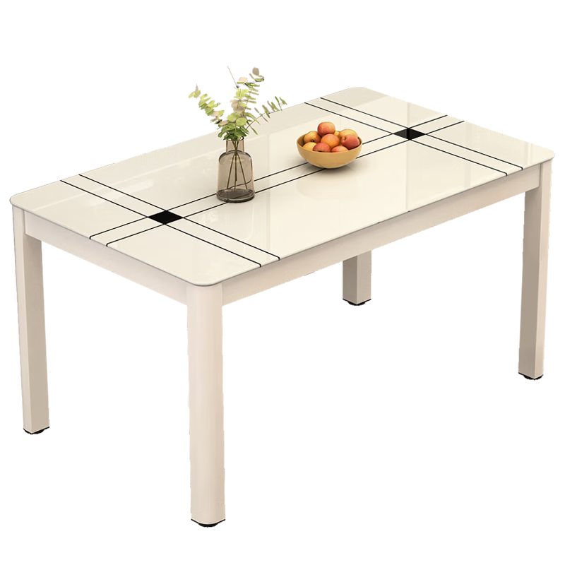 Fanshe Dining Table And Chairs Set, Living Room Home Dining Table for 4-6 People, Suitable for Rental Apartments And Small Homes