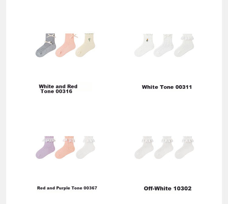 Minibala Girls' Breathable Cotton Elastic Socks, Spring And Summer Sweat-Wicking Socks, 3-Pack [Plant-Based Core] 4