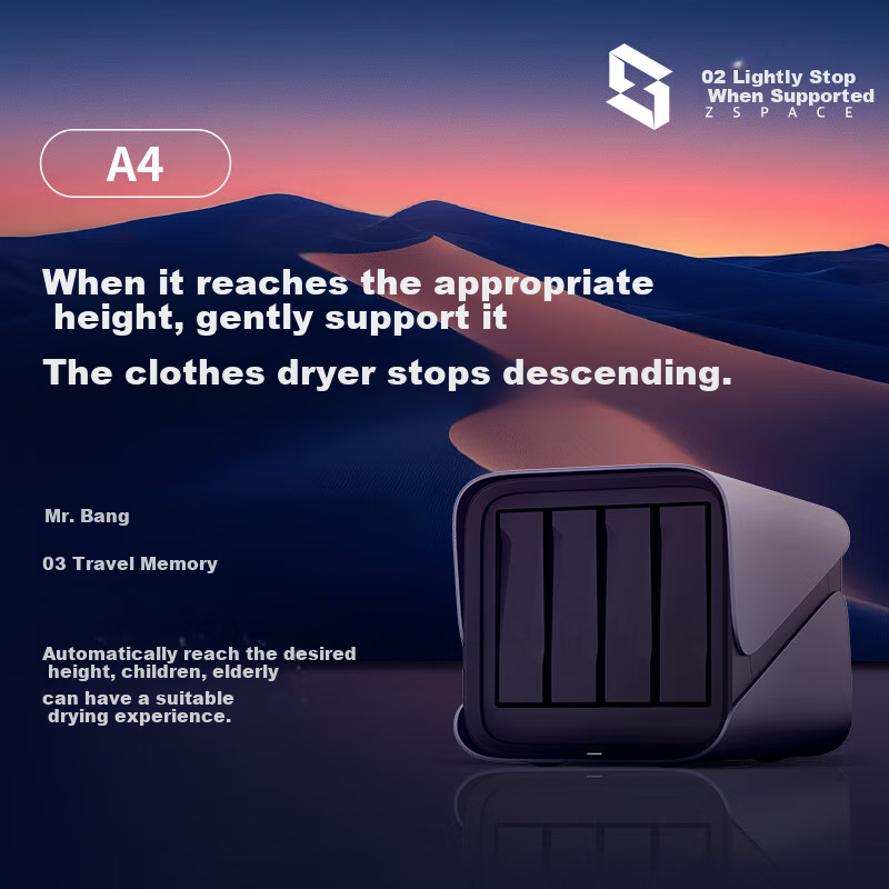 Jikongjian Private Cloud New A4 Hard Drive Enclosure, Four-Bay SATA Type-C Network Storage Server Expansion Device (Without Built-In Hard Drive)