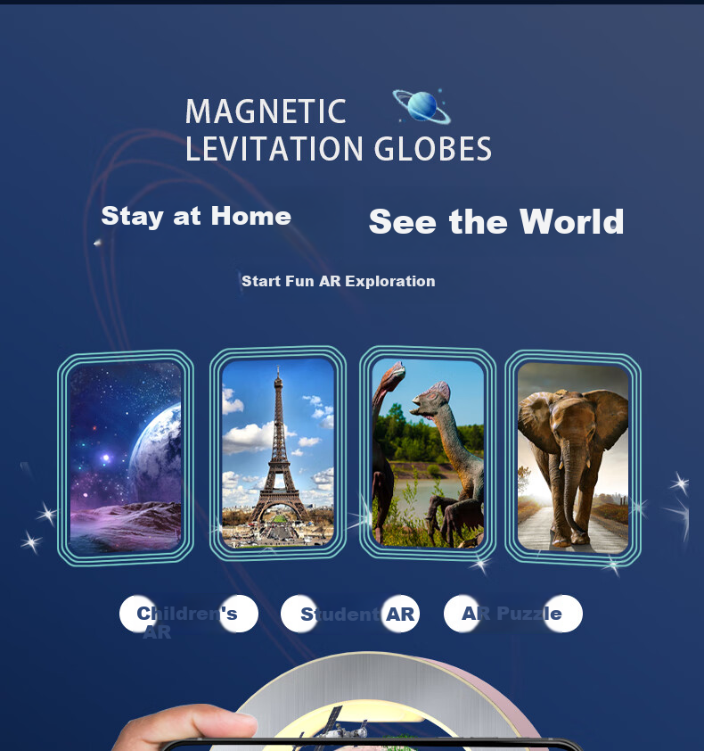 Mixiaoshu Tmall Fairy Magnetic Levitation Globe, Children's Toy for Boys And Girls Aged 7-14, Middle School Birthday Gift for Ages 8-12 11
