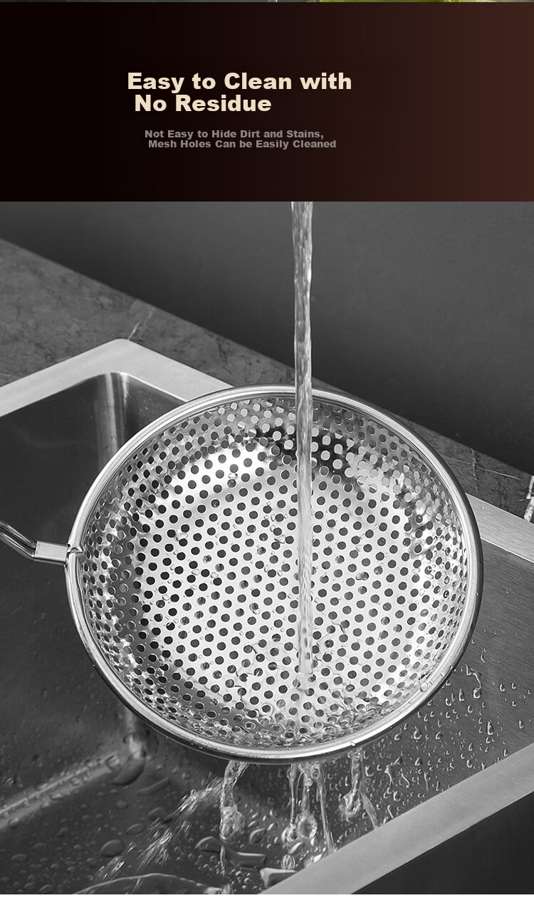 Maxcook Strainer, 304 Stainless Steel Mesh Skimmer, Noodle Sieve, 18cm MCCU8855 6