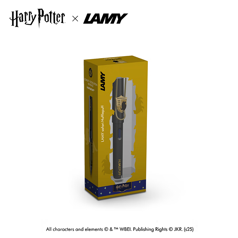 LAMY Safari Series Fountain Pen Gift Set Harry Potter Collaboration Ink Pen Set Student Stationery Posture Correcting Fountain Pen Calligraphy Signature Gift Hufflepuff Yellow
