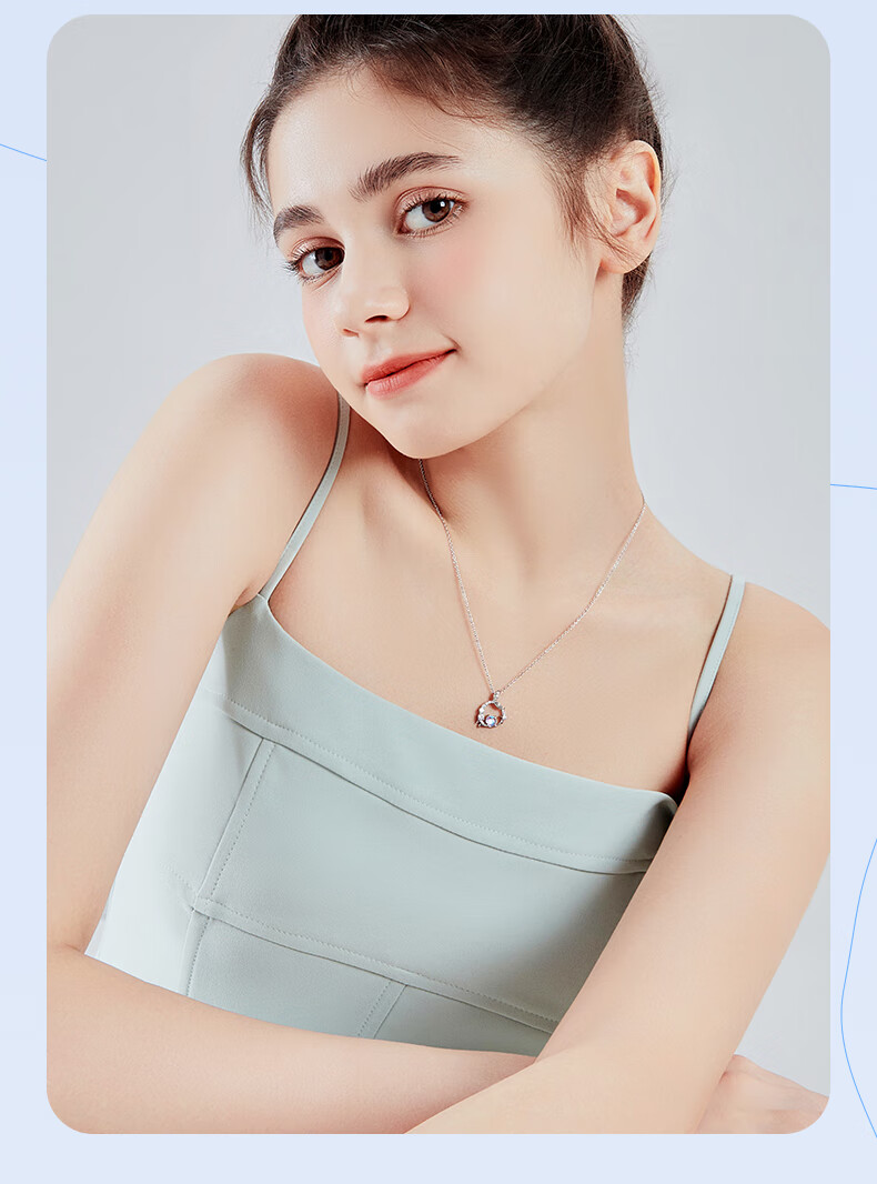 Disney Mermaid's Tear 2026 New Luxury Elegant Silver Necklace for Women Birthday Gift for Girls Moms Wives 7