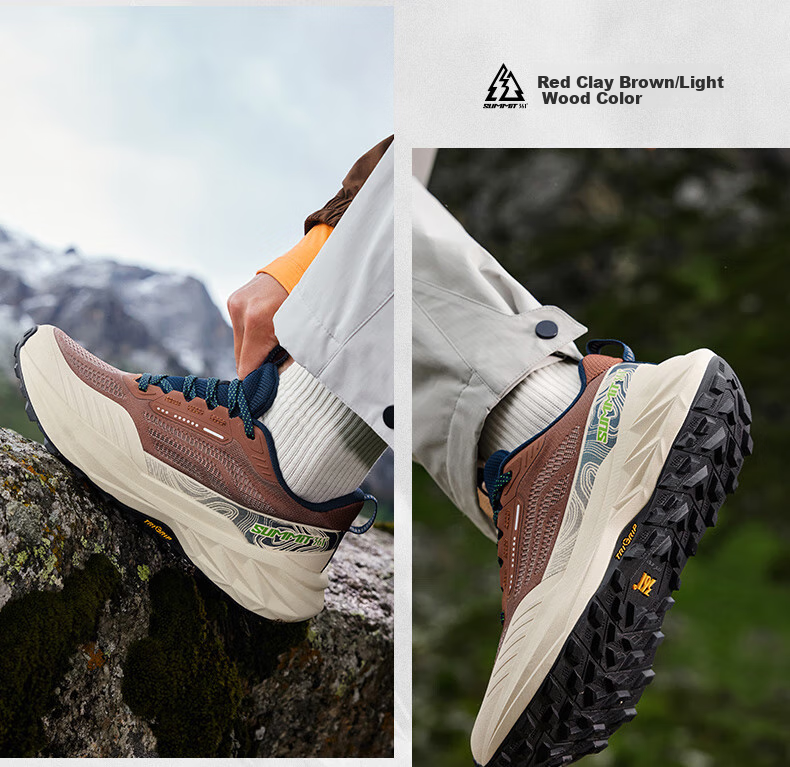 361° Men's Sports Shoes, Breathable Yushan 3 Outdoor Hiking Shock-Absorbing Wear-Resistant Running Shoes for Spring And Summer, Model 672532214-1 33