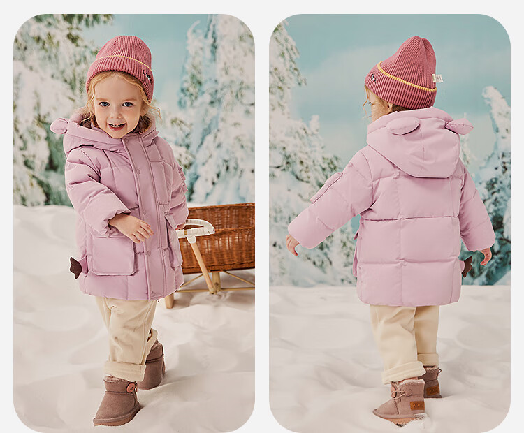 Minibala [True Fleece] Unisex Kids Long Down Jacket Three-Proof Style Coat 2025 Winter 8