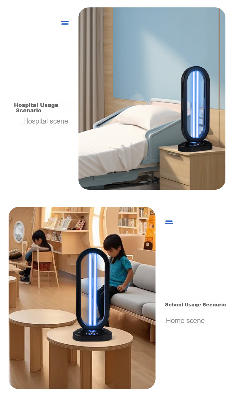 AOC UV Sterilization Lamp for Home Use, Pet Mite Removal, Odor Elimination, Deodorizing, Disinfection Lamp, UV Light with Timer, 60W Odorless 11