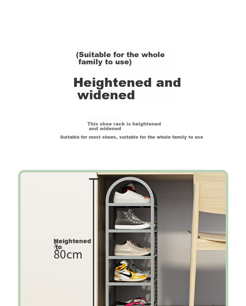 Leaijia Multi-Tier Shoe Rack, Simple Storage Shelf for Entryway, Reinforced And Widened Steel Tube Shoe Rack for Dormitory And Living Room 8