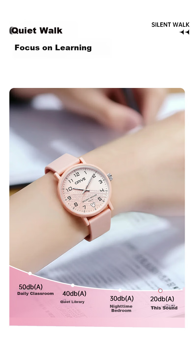 Disney Mickey Wristwatch, 2026 New Quartz Watch, Electronic Waterproof Watch for Middle And High School Students' Exams, Children's Birthday Gift 5