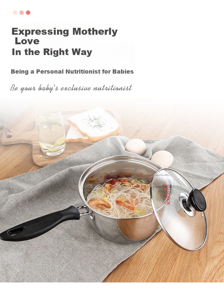 MAXCOOK Milk Pot, 304 Stainless Steel Milk Pot And Soup Pot, 16cm, Noodle Cooking And Baby Food Pot, Thickened Composite Bottom, LN116 5