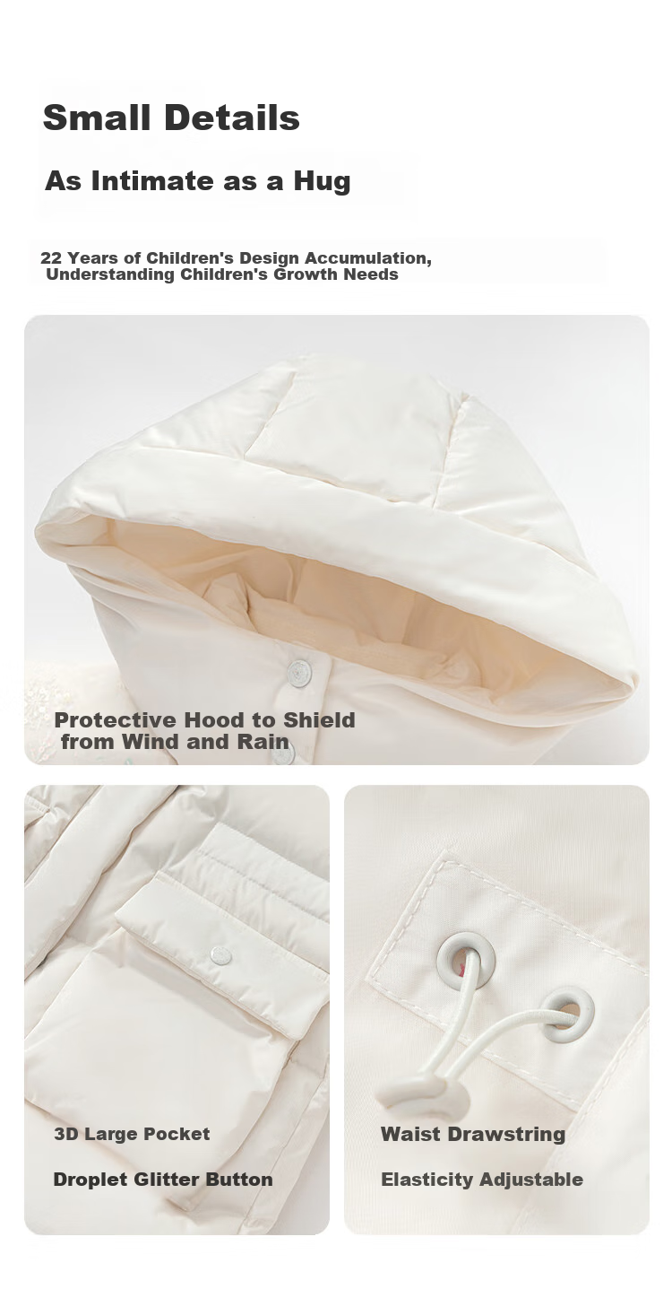 BALABALA Girls' Hooded Down Jacket Winter Coat Sweet and Trendy 201424107017 4