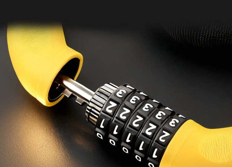 Aubin Magnetic Chain Lock Password Lock Electric Vehicle Anti-theft Lock Glass Door Lock Bicycle Lock 705-1m 2