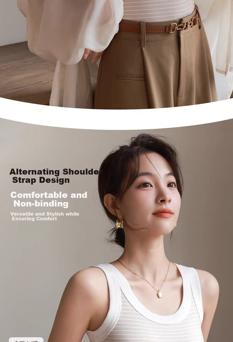 LangSha Women's Summer Thin Striped Camisole Tank Top, Elastic Slim-Fit Breathable Sleeveless Undershirt, Suitable for Layering Or Wearing As Outerwear 6