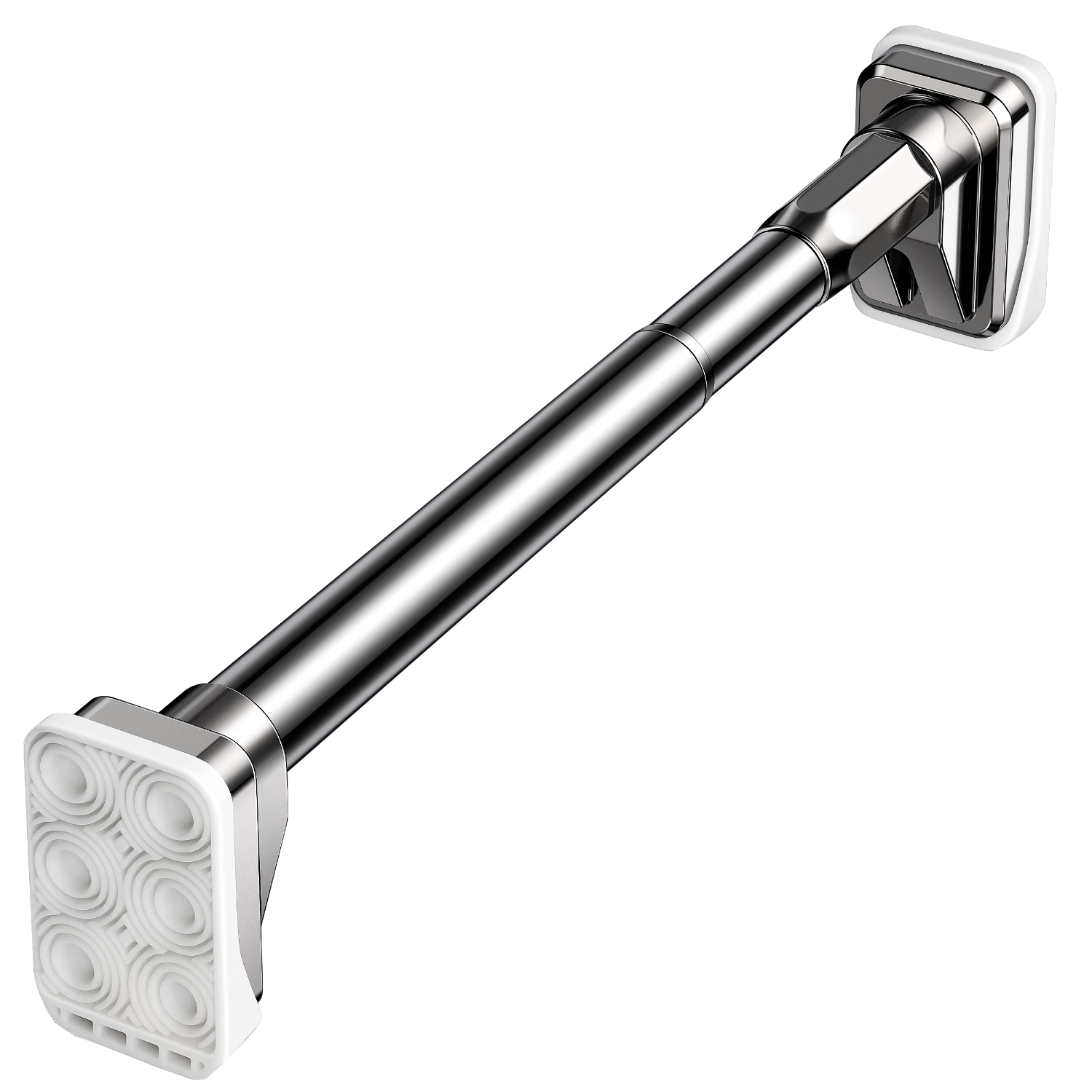 Futuristic No-Drill Telescopic Clothes Drying Rod 304 Stainless Steel Balcony Clothes Rack Wardrobe Hanging Rod Gun Gray 170-250cm