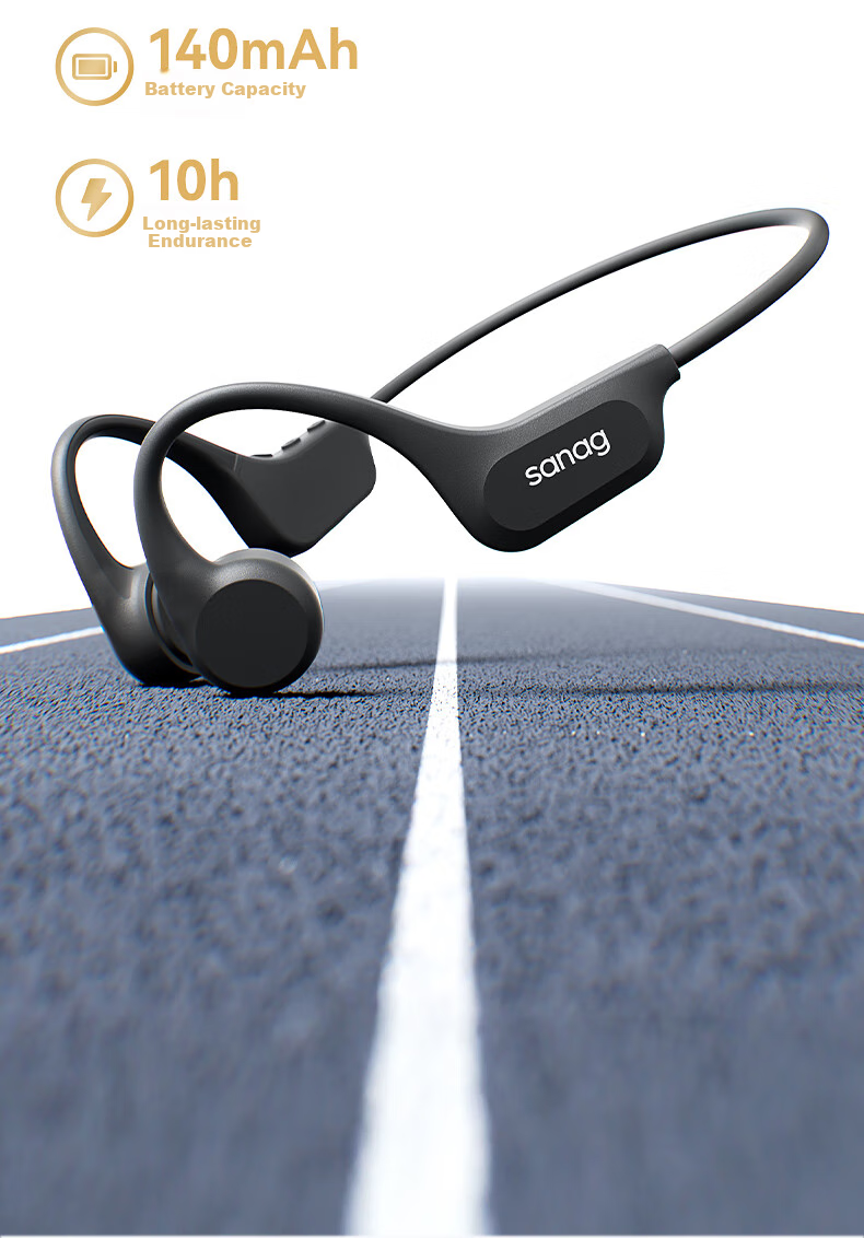 SANAG Cenab B60S Pro Bone Conduction Swimming Headphones, IP68 Waterproof And Sweatproof, Bluetooth Sports Running Dedicated, Open-Ear Design, 32GB Internal Memory 16
