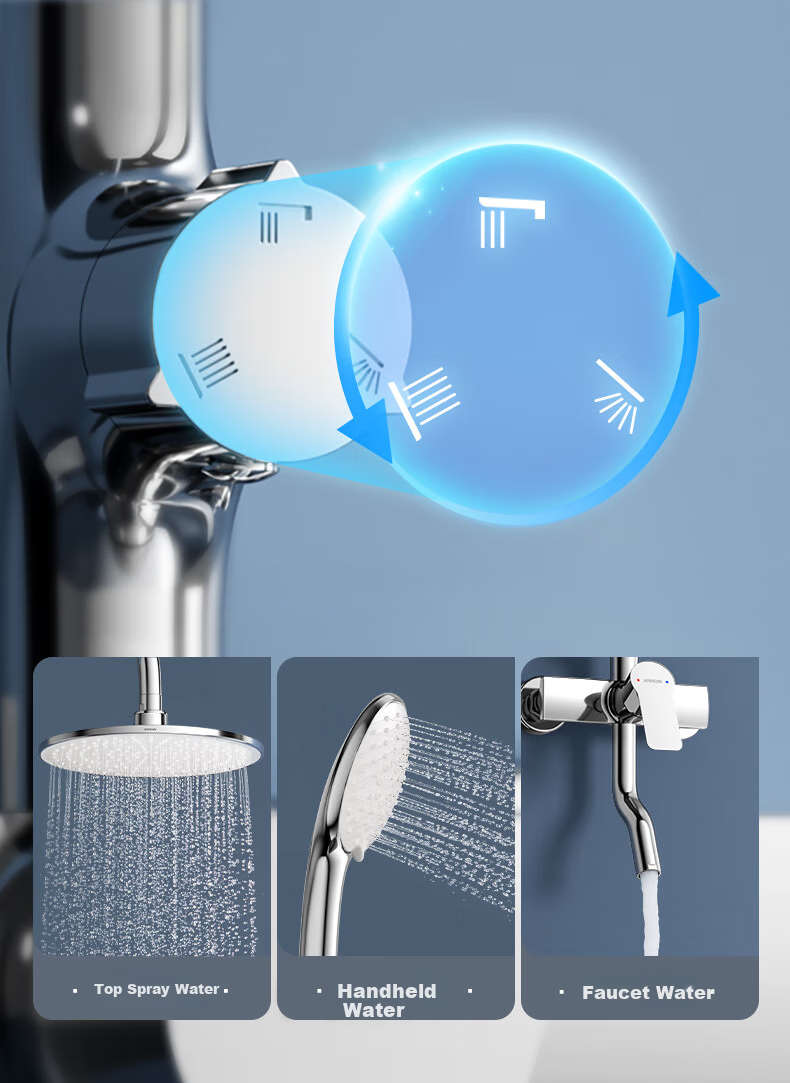 ARROW Shower Head, Brass Faucet, High-Pressure Shower Head, Handheld Shower Head, Handheld Sprayer 14