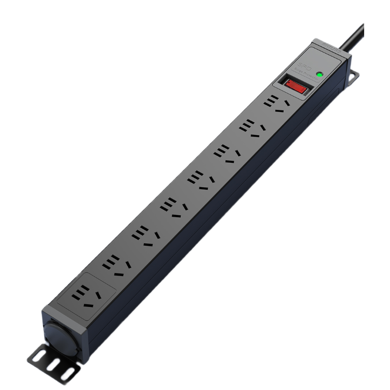 PHILIPS PDU Desktop Gaming Office Computer Adjustable Desk Power Strip 8 Outlets 1.8m Overload Switch Surge Protection No-Drill Under-Desk Extension Cord Socket