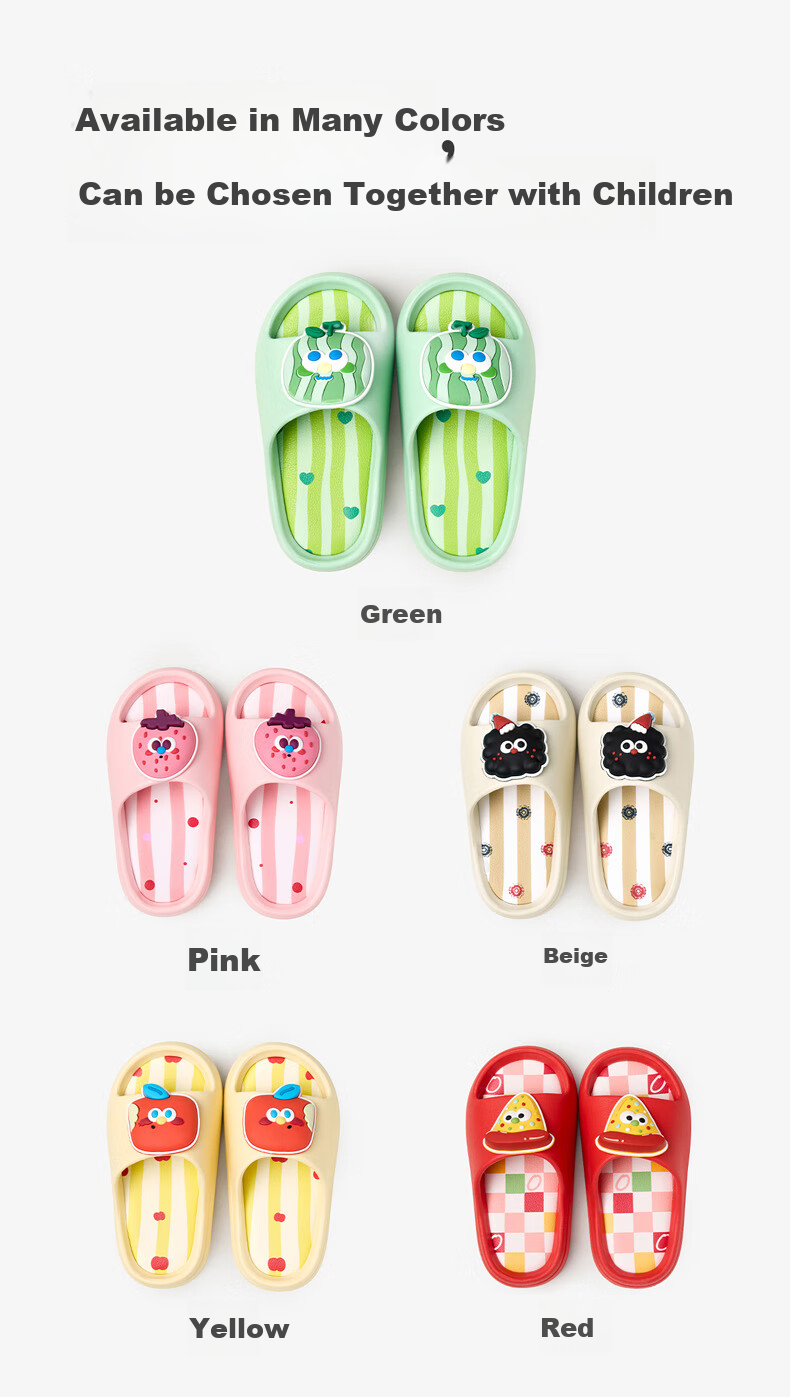 Cheerful Mario Parent-Child Children's Slippers, Summer Boys Girls Indoor Home Bathroom Cute Soft-Soled Cartoon Sandals, Family of Three 6