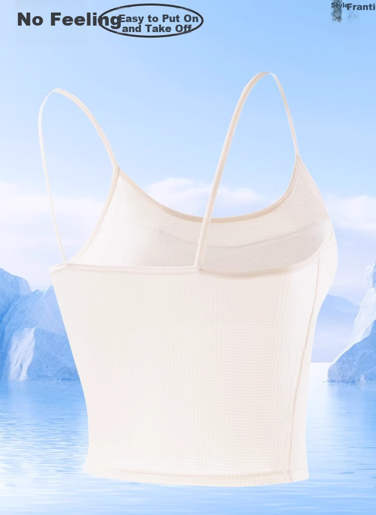 LangSha Girls' Underwear for Puberty, Elementary School Students, Children, Seamless Anti-Nipple Show, Long Camisole, Breathable Undershirt for Young Girls 10