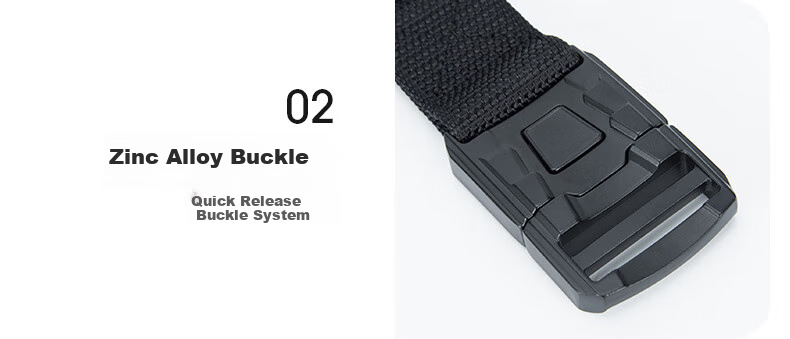 TFO Sixth Generation Outdoor Belt, Hiking And Travel Woven Casual Canvas Belt 2802411, Black 13