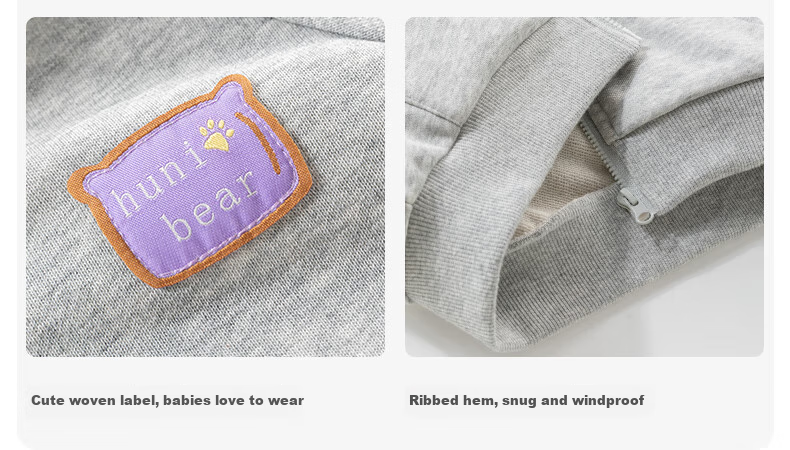 Huanxixiaoxiong Boys' Jacket, Girls' Spring And Autumn Versatile Long-Sleeve Hooded Coat, Children's Solid Color Casual Zipper Baby Clothes 18