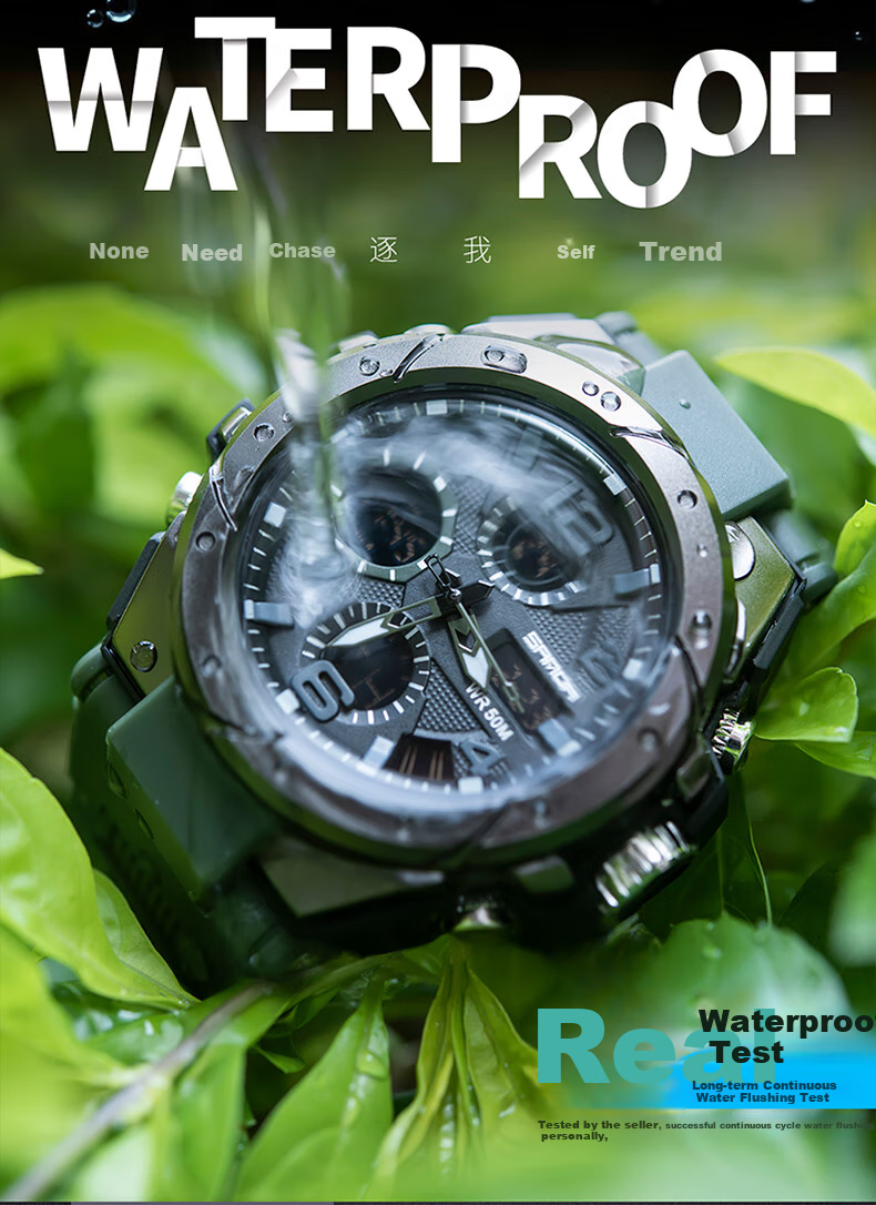 GEORGCOUNT Men's Multifunctional Sports Alarm Clock Electronic Watch for Middle School, High School Students, Men, Waterproof Youth Male Wearers 16