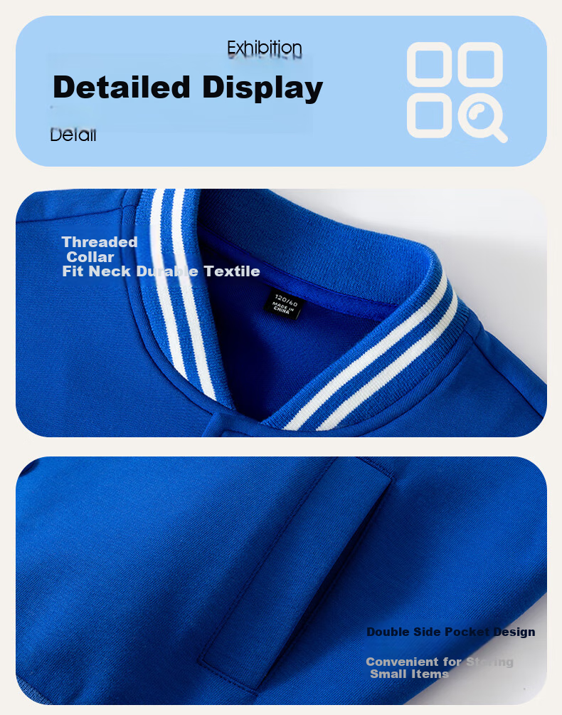 Jeanswest Boys' Spring Collection 2025, Children's Outerwear for Spring And Autumn, Baseball Jacket for Older Kids, Color-Block Splicing Design, Loose-Fitting Sportswear for Boys 13
