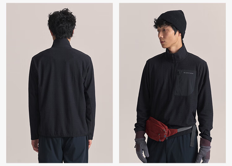 JD Original Winter F2 Series Windproof Fleece Jacket And Pants, Outdoor Sports Warm Coat, Stand-Up Collar Cardigan, Space Gray, 3XL 2