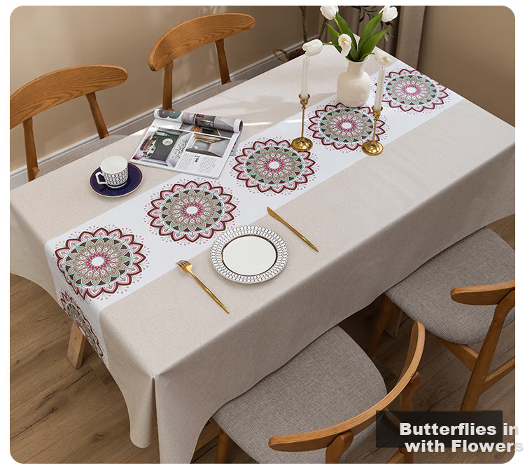 Ali Tablecloth, Table Mat, Waterproof And Oil-Proof, Washable, Heat-Resistant, PVC Tabletop, Rectangular, Green Plaid, 0.9*1.4 10
