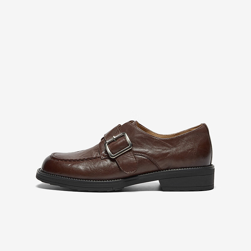 Женские лоферы Bata, осенние, ретро, на массивной подошве, из натуральной кожи, коричневые, размер 37