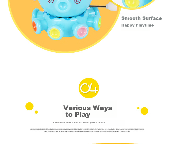 TaTanice Wind-Up Toy Set of 12 Including Bouncy Chicken And Octopus, Pull-Back Nostalgic Toys for Boys And Girls, Birthday Gift 7