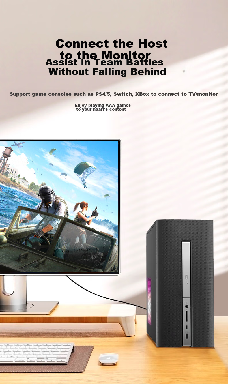 Jinghua HDMI Cable Version 2.0, 4K Digital High-Definition Video Cable, Computer Host Laptop Set-Top Box Connection to Projector Display Screen Connection Cable, Alloy Black 1 Meter H630C 4