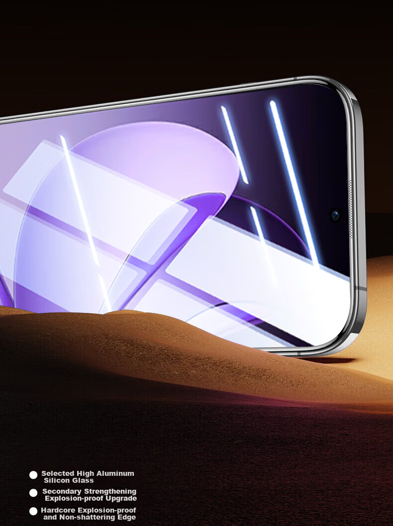 Baozou [No Dust Warehouse 2 Pieces - Replacement Guaranteed] Tempered Glass Screen Protector for OPPO Find X8s, Full Screen HD Anti-Fingerprint Protective Film 13