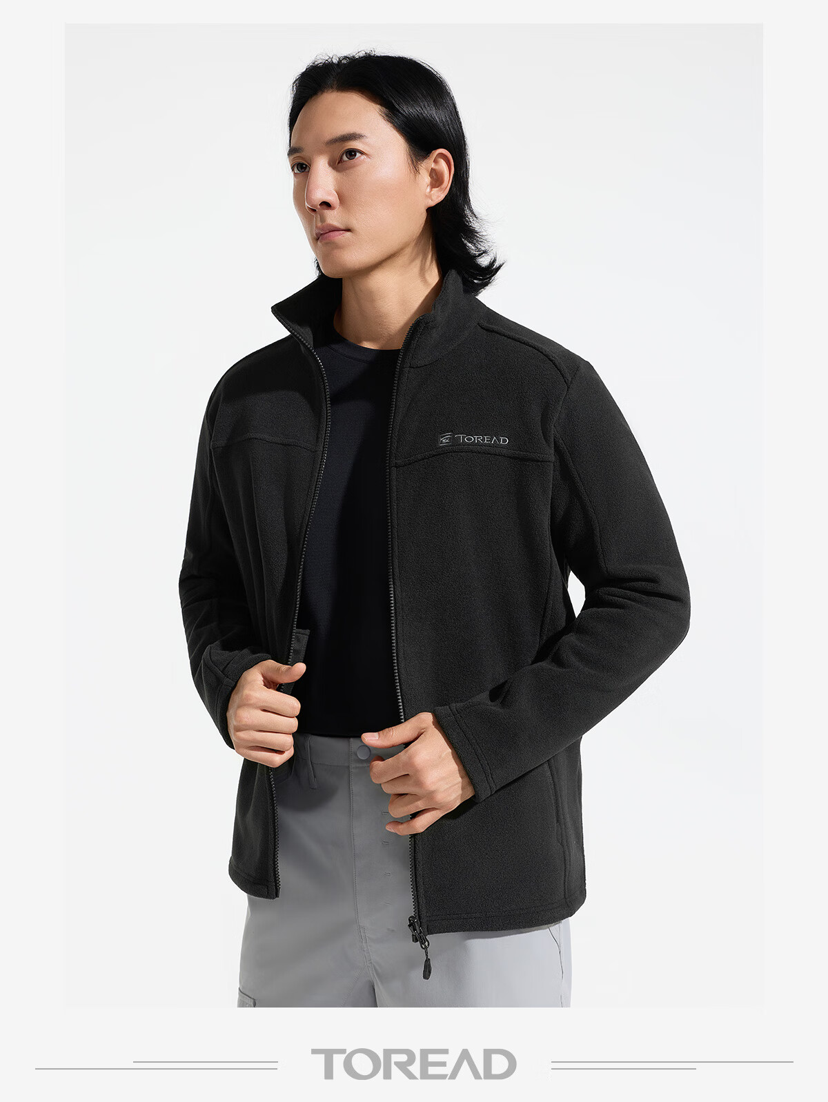 TOREAD Fleece Jacket 25 Autumn Winter New Men's Zipper Coat Fleece Warm Anti-Static Top TACCCN91868 1