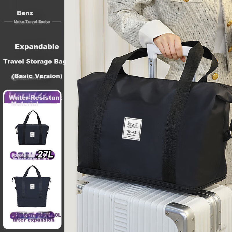 Banzheni Travel Bag for Men And Women, Large Capacity Expandable Suitcase Storage Bag for Maternity Fitness Handheld Crossbody Bag