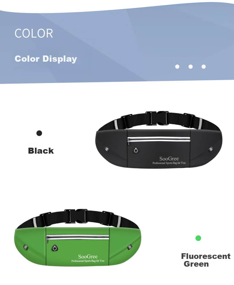 SooGree Sports Running Waist Pack Can Hold Phone, Earphones, Water Bottle, Adjustable Belt, Portable Outdoor Storage Gear 8