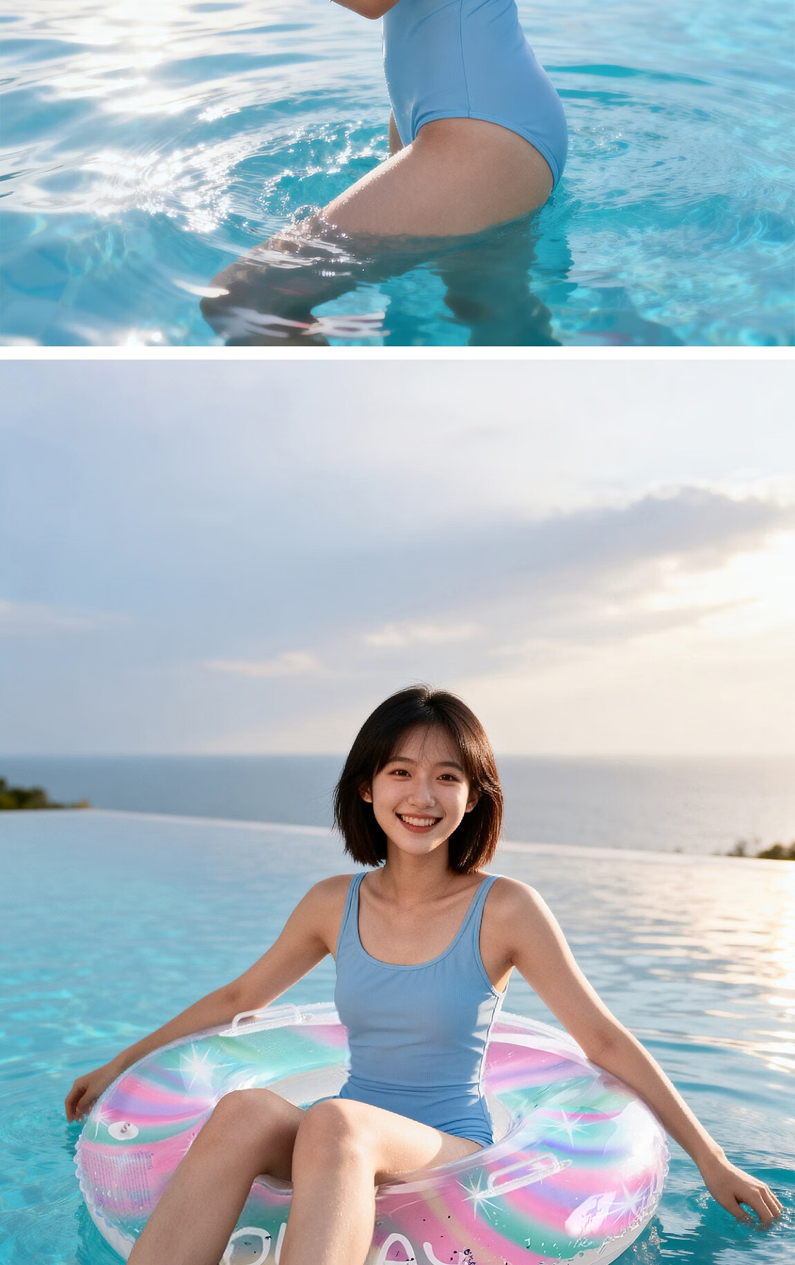 361° Adult Anti-Tip Portable Swimming Ring for Hot Springs and Pools Water Recreation Equipment 14
