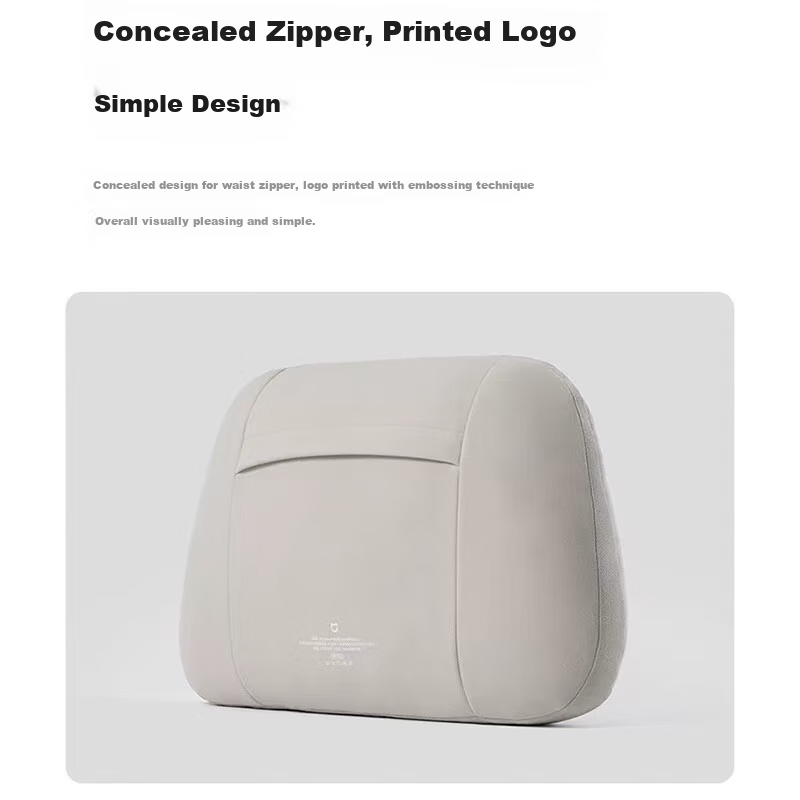 Автомобильная поясничная подушка Mijia Car Comfort Lumbar Support, светло-серая, оригинальная для Xiaomi SU7/YU7, универсальная удобная подушка для спины