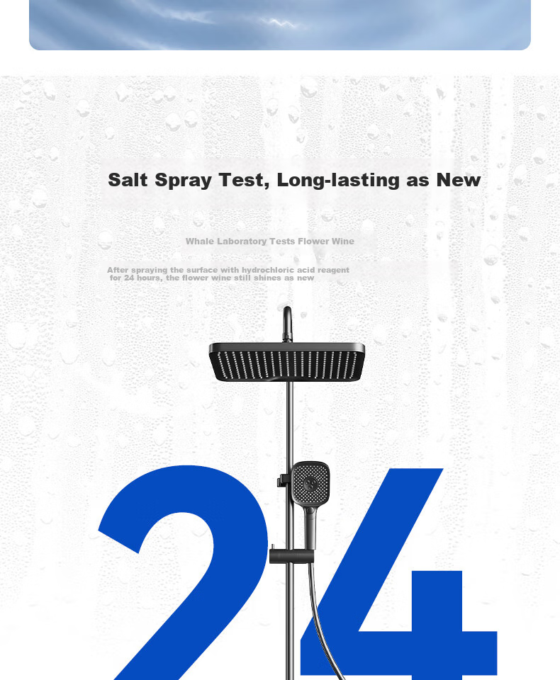 SSWW Bathroom Shower Head, Smart Piano Shower Head, Complete Set, Integrated Full Copper Pressure-Increasing Shower Device, TS9 23
