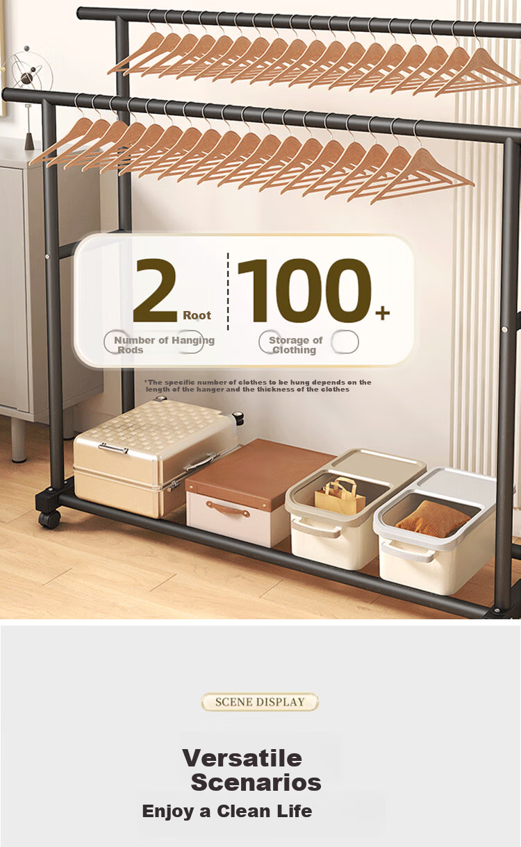 Jingjiayi Floor-Standing Clothes Drying Rack for Balcony, Indoor, Bedroom, Dormitory, Home Use, Simple Shoe And Hat Storage Rack 6