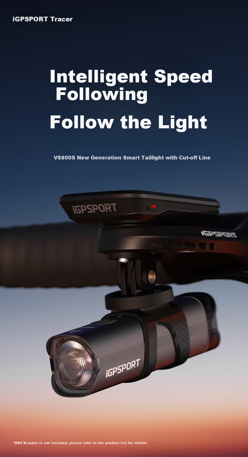 IGPSPORT Bicycle Light, Road Bike Front Light, Night Riding Light, Mountain Bike High-Beam Anti-Glare Night Light VS800S 1