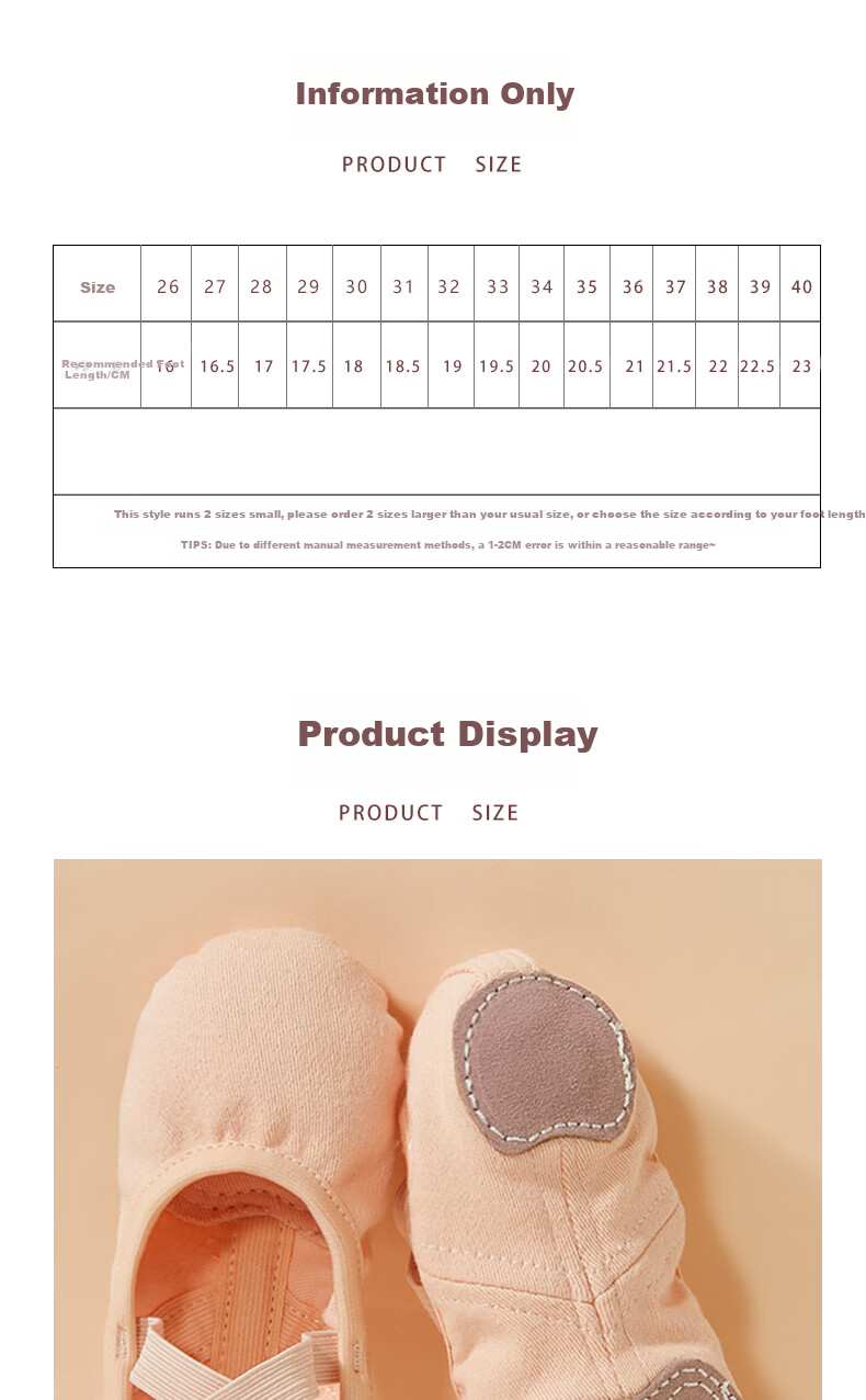 Iron Arrow Dance Shoes Elastic Fabric Ballet Practice Shoes Adult Cat Claw Shoes Children's Chinese Dance Body Shoes New Flesh Color Size 35 4